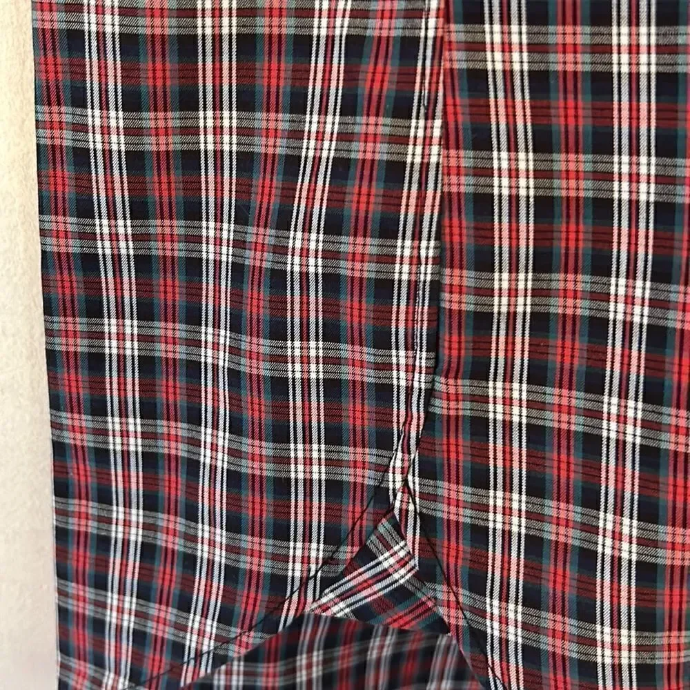 J Crew tartan plaid long sleeve collared shirt Size M 15 - 15 1/2